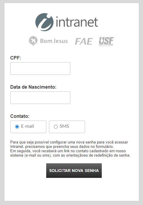 Cadastro Intranet Bom Jesus