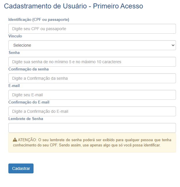 Cadastro Intranet UFRJ