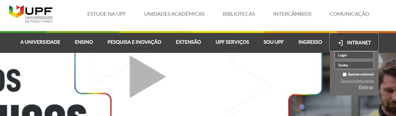 Cadastro Intranet UPF BR